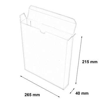 Karton pudełko 265x215x40 Fasonowe 20szt 400gB