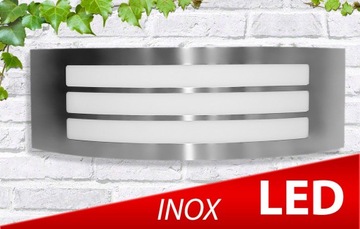 ЛАМПА САДОВЫЙ НАСТЕННЫЙ СВЕТИЛЬНИК LED INOX