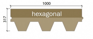 Битумная черепица MIDA Sonata Hexagonal Grey