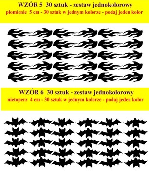 naklejki na rower kwiatki kropki gwiazdki różn wzo