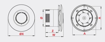 ПОТОЛОЧНЫЙ ВЕНТИЛЯТОР - AWENTA SATEO WXS100 105м3/ч