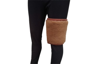PAS WEŁNIANY CAMEL CIEMNY / NAKOLANNIK / KOLANO 2W