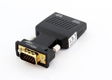 АДАПТЕР HD38 ПРЕОБРАЗОВАТЕЛЬ ИЗ VGA D-SUB В HDMI + АУДИО