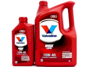 VALVOLINE 10W40 MAX LIFE ZESTAW 5l+1l+ ZAWIESZKA