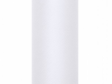 TIUL Dekoracyjny na Rolce BIAŁY Ślub Wesele Komunia Chrzest 15cm 9m