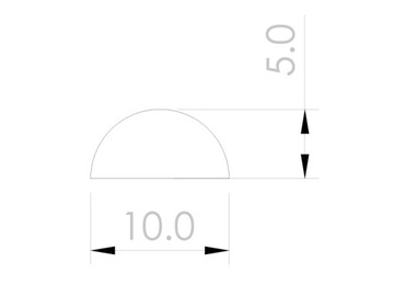 PRÓG Kabiny Prysznicowej AKRYLOWY 5x10 mm – 130cm