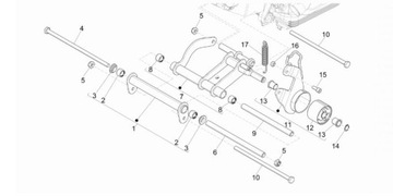 КОРИЧНЕВАЯ ПРУЖИНА ДВИГАТЕЛЯ PIAGGIO X7 125 250 300