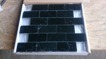 Mozaika marmurowa Brick Nero Marquina poler