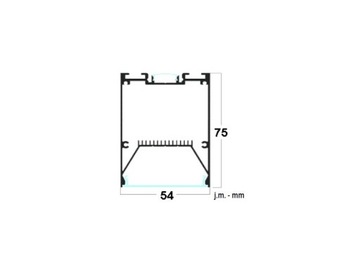 Listwa Profil alu LED + klosz i akcesoria 1 Metr