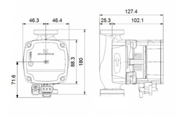 GRUNDFOS Dwie pompy ALPHA1L 25-40 180 duopak 48h