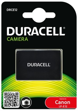 АККУМУЛЯТОР DURACELL LP-E12 ДЛЯ CANON EOS M M2 M50 100D 750MAH