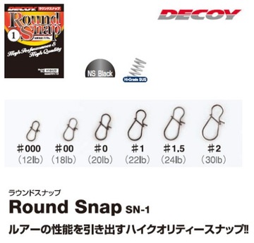 Agrafki Decoy Round Snap #1,5