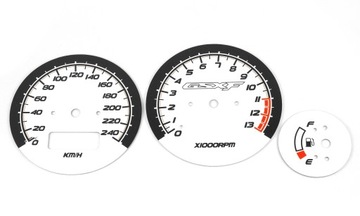Suzuki GSX 600F Katana 98-04 Tarcze Zegarów BIAŁE