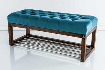 105 Производитель Бирюзовая Стеганая Скамья EMRA WOOD