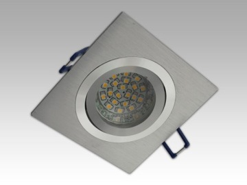 ПОТОЛОК АЛЮМИНИЕВЫЙ СЕРЕБРЯНЫЙ КВАДРАТНЫЙ GU10 ПОДВИЖНЫЙ