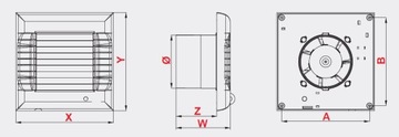 ВЕНТИЛЯТОР СО ЖАЛЮЗИ Awenta A-Matic WM100 98м3/ч