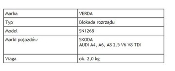 ИНСТРУМЕНТ ГРМ VW SKODA AUDI A4 A6 A8 TDI V6 V8