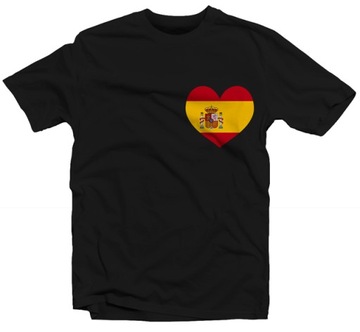 KOSZULKA T-SHIRT SERCE FLAGA HISZPANIA S