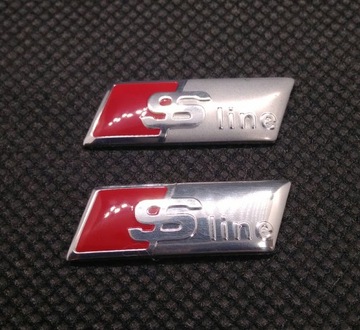 Эмблемы S-LINE, цельный металл, глянцевый матовый Audi