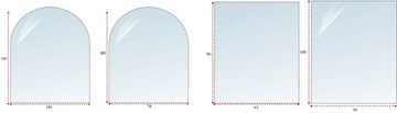 SZYBA HARTOWANA POD PIEC KOMINEK SZKŁO 60x120cm CZ