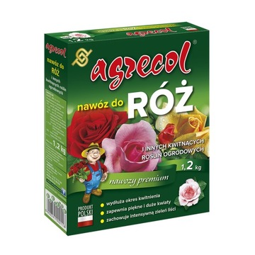AGRECOL NAWÓZ DO RÓŻ KRZEWUSZKI ZŁOTOKAPU POWOJNIKÓW JAŚMINOWCÓW GLICYNI