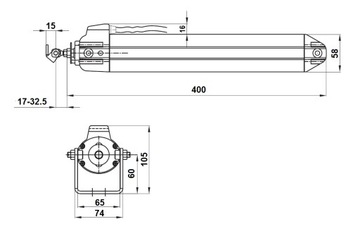 Привод мансардного окна USC MAX 450N 300 мм