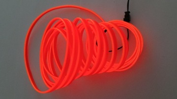 Оранжевое оптоволокно EL WIRE Ambient LED лента 5м