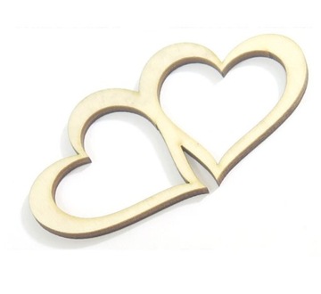 ДЕКУПАЖ ДЕКОР ДВА АЖУРНЫХ СЕРДЦА СВАДЬБА ED36