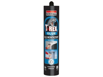 Klej akrylowy montażowy uniwersalny Soudal 310 ml T-REX GLUE BEZBARWNY