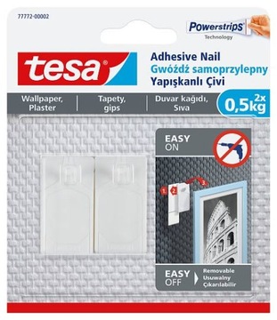 TESA 77772 gwóźdź samoprzylepny TAPETA TYNK 0,5kg