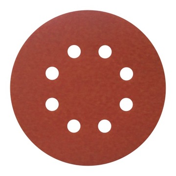 INDASA RED LINE PAPIER ŚCIERNY DYSK NA RZEP KRĄŻEK 125MM 8H P150 50SZT