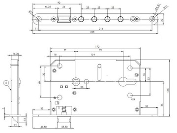 Замок ROM 124 для дверей WITEX Super Lock