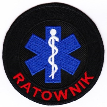 VAR Naszywka RATOWNIK 8,5 CM czarny