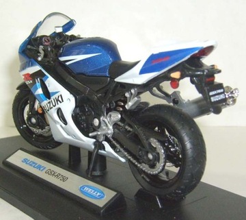 SUZUKI GSX-R750 МЕТАЛЛИЧЕСКАЯ МОДЕЛЬ WELLY MOTOR 1:18