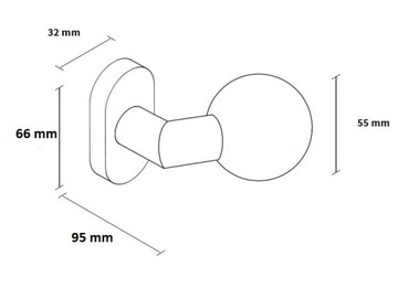 GAŁKA + KLAMKA STAL NIERDZEWNA INOX STAŁA Z ROZETĄ