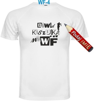 Koszulka sportowa dziecięca na WF + imię oddychająca termiczna 146/152 cm