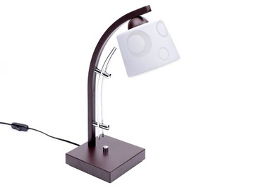 Lampa stołowa nocna 1xE27 klosz szklany walec