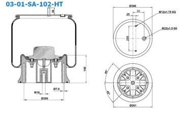 ПОДУШКА ПНЕВМОПОДВЕСКИ SAF 2919V