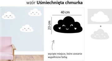 фото ориг. №2, Template painting smiling cloud 40x23cm