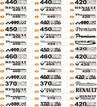 НАКЛЕЙКИ -RENAULT PREMIUM 440 460 DXi, 370 420 DCi