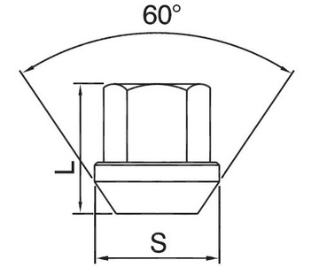 Nakrętki 12x1,5 stożek k.21 przelotowe do alufelg