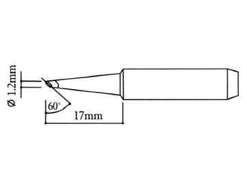 Grot do stacji PT WEP 900M 1.2mm ścięty T-S7