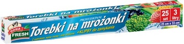 GOSIA TOREBKI NA MROŻONKI 3L 25SZT 25x33cm + klipsy