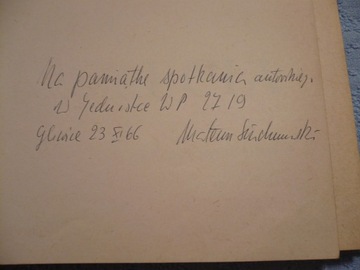 GAZETA TYSIĄCLECIA SIUCHNIŃSKI - AUTOGRAF - 1966r