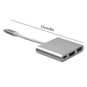 Адаптер MacBook USB 3.1 Type C к HDMI USB 3.0 4K