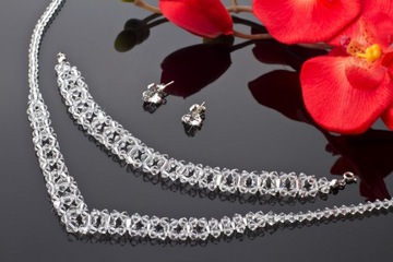 Комплект украшений Swarovski el свадьба СЕРЕБРО