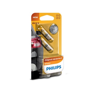 Philips Żarówki H6W Vision +30% więcej światła