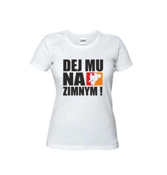 Koszulka t-shirt Dej Mu! Biały damska r. L