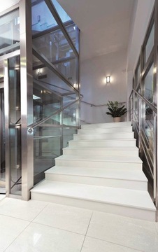 фото ориг. №3, White thresholds stairs conglomerate technistone