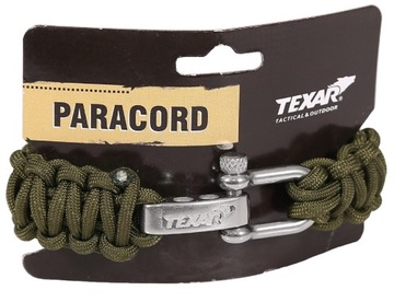 БРАСЛЕТ SURVIVAL TEXAR PARACORD 3,20 м OLIVE MILITARY 250 кг